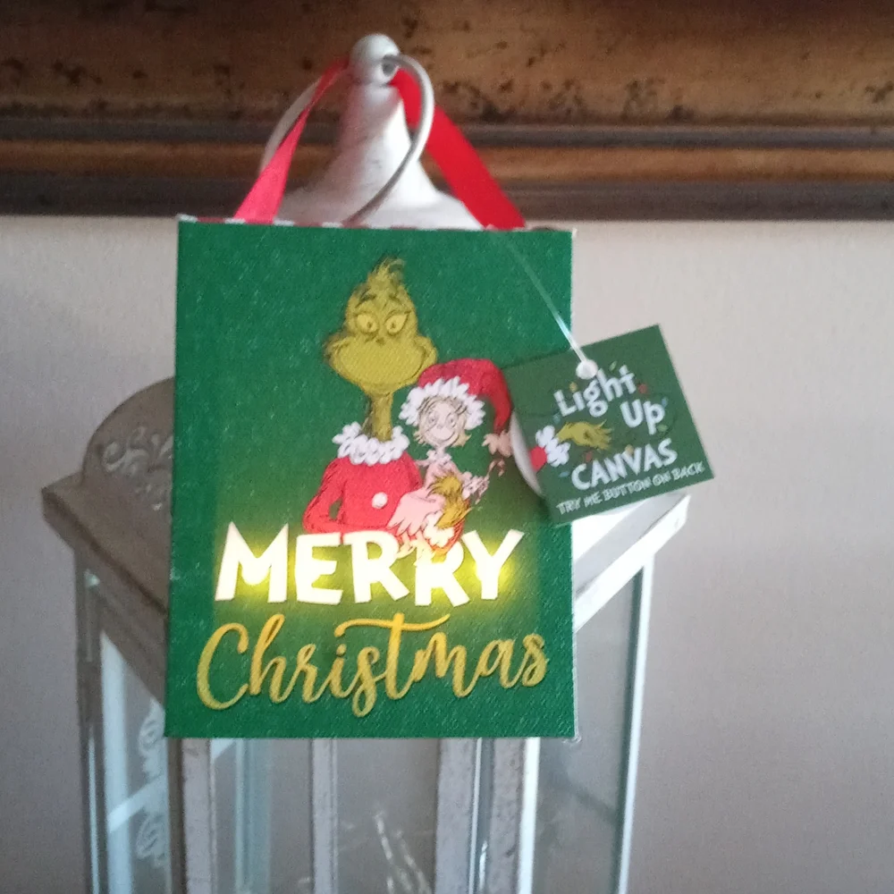 Grinch and Cindy Lou Whoo Light Up Ornament